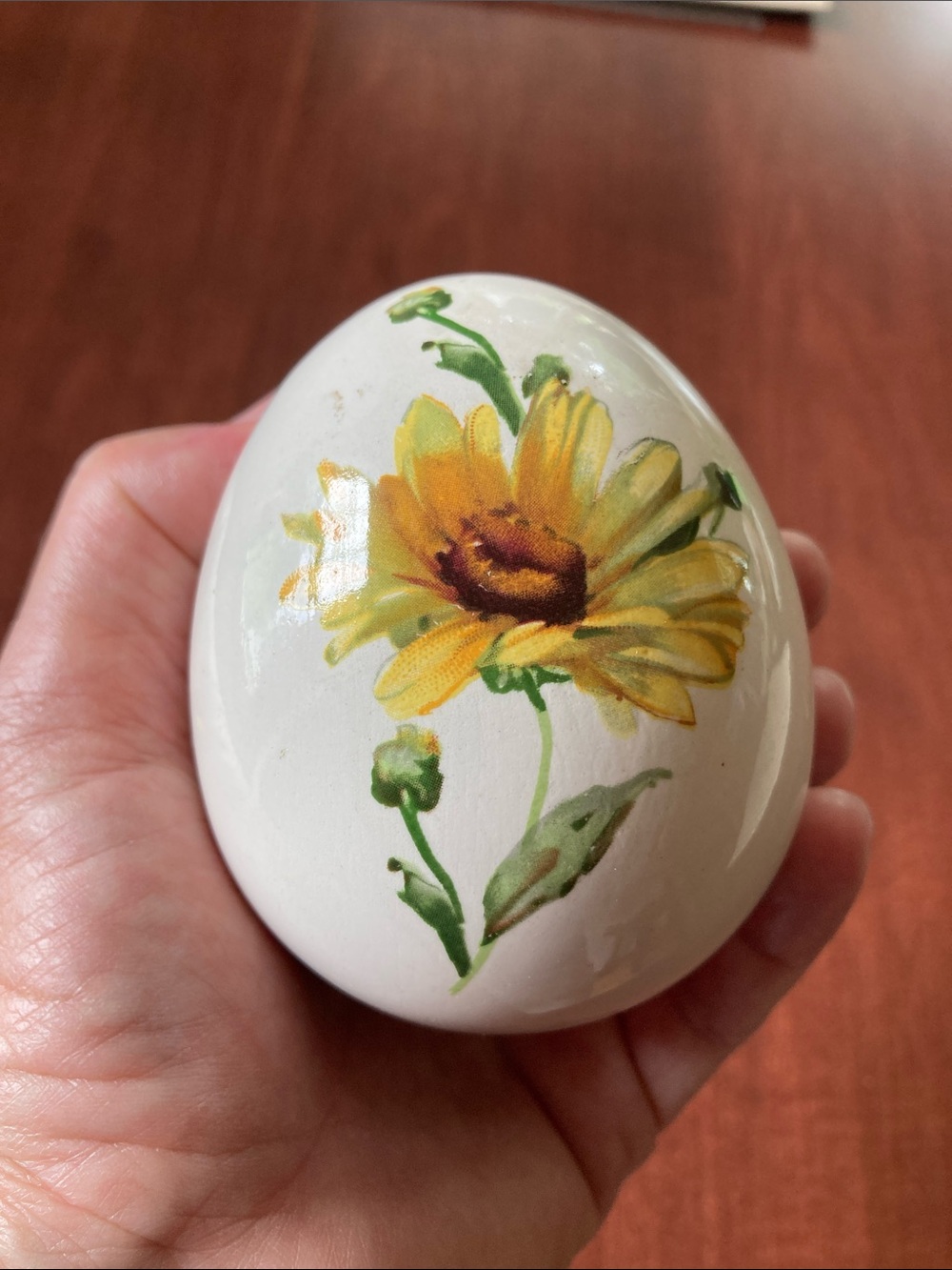 Vintage Hand-painted Porcelain Egg